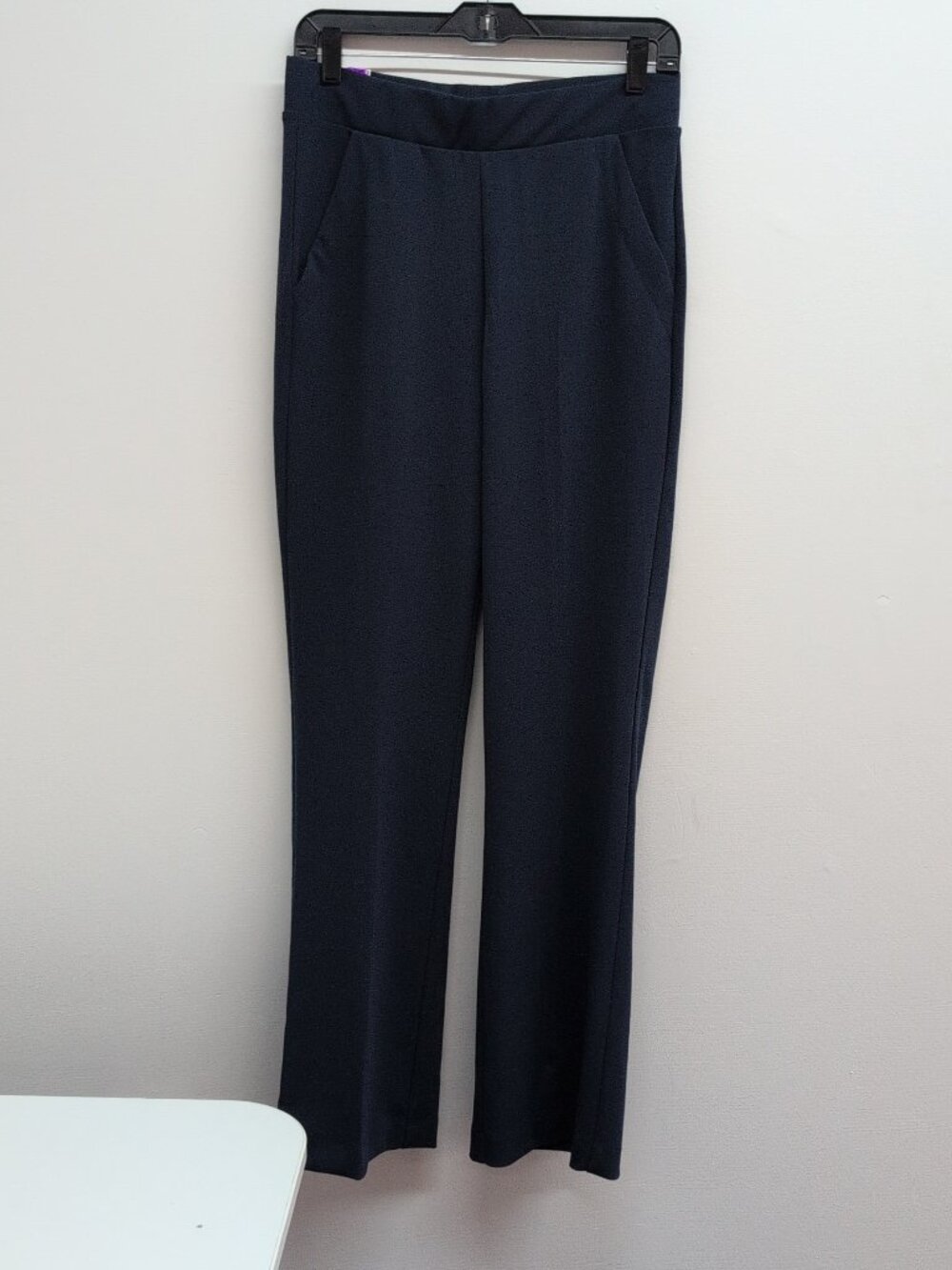 BBJ Los Angeles Women's High Rise Stretch Knit Crepe Trouser Size Small Navy
